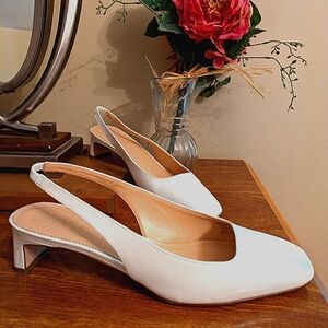 J Crew Layla Slingback Heels in Leather